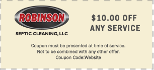 Robinson Septic Cleaning $10.00 Off